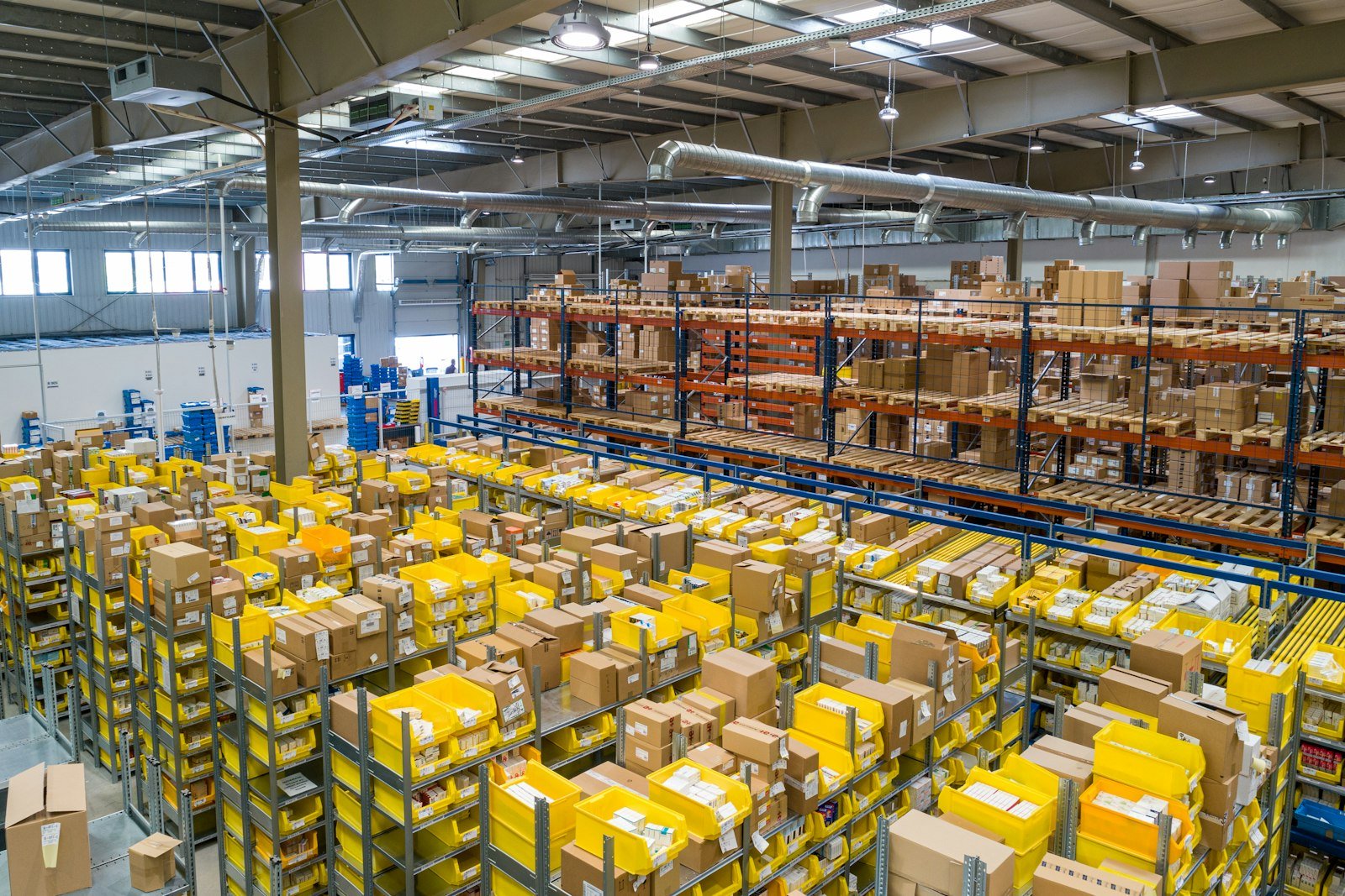Air cargo being prepared for loading